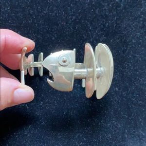 Sterling fish bracelet